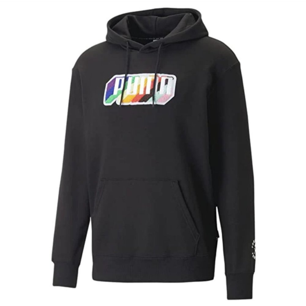 Puma S/M/L Happy Together Pride Pullover Hoodie Sweatshirt Black New Men